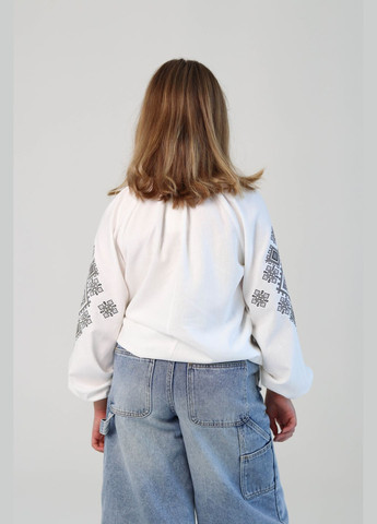 Белая детская вышиванка фаддея из льна и хлопка - традиционная украинская вышиванка Piccolo узор орнамент лен (340646735)