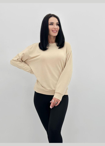 Бежевий базовий світшот із двонитки Fashion Girl (300850135)