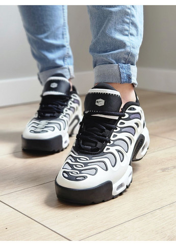 Кросівки жіночі і чоловічі Nike Air Max Tn Plus Drift White Black | Найк Аір Макс ТН плюс білі чорні No Brand білі демісезони (362672555)