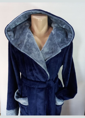 М'якенький теплий темно-синій халат для чоловіків Zevs розміри,L.46.48.М.Л ELL (368787749)