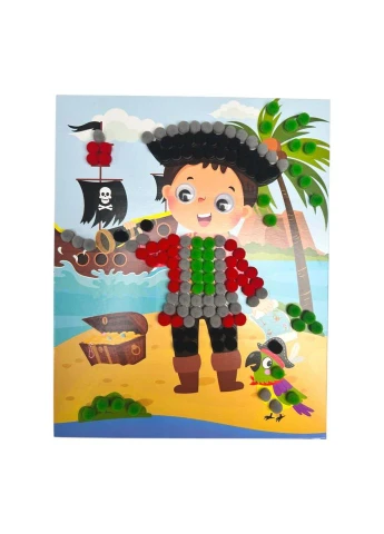 Набор для творчества мозаика из помпонов "Пират" НТ-35-11 Toysi (389397727)