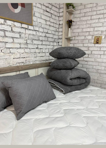 Ковдра хутряна євро см Сірий (П4К-Al-hutr-kovdra-005-02) No Brand (308754930)