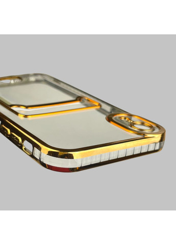 Чохол для iPhone XR із золотою окантовкою з кишенькою для карток на айфон ХР золотий Apple (366022730)