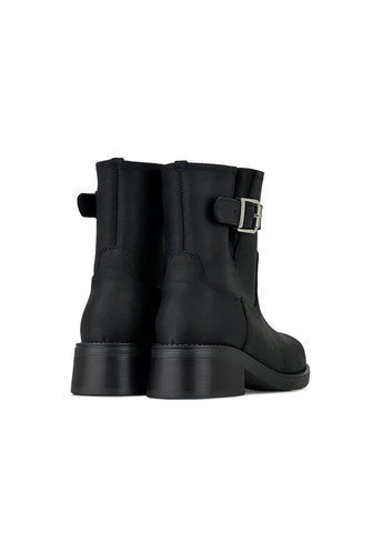 Осенние ботинки осенние черные из натуральной кожи крейзи KASANDRA