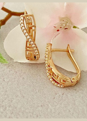 Позолочені Сережки + Кільце р.16, 17. Позолота No Brand (345742014)