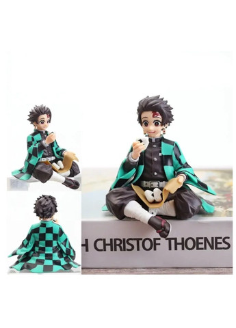 Фигурка Камадо Танджиро 13 см Demon Slayer Kimetsu no Yaiba аниме статуэтка ПВХ сидящая коллекционная No Brand (362682234)