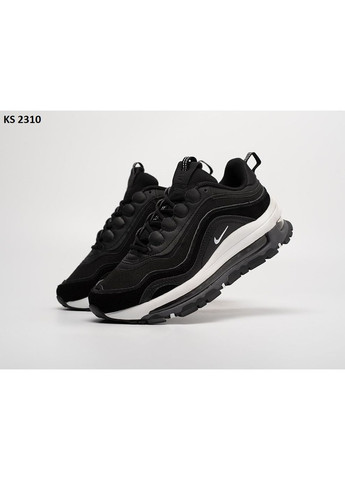 Чорні Осінні кросівки чоловічі nike air max 97 futura black white найк аір макс 97 No Brand