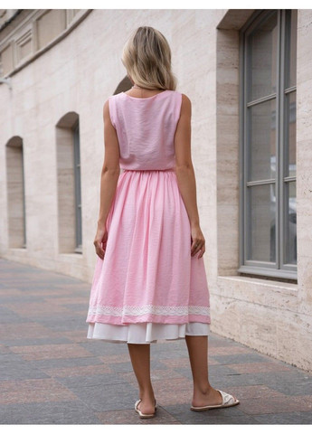 Рожева повсякденний сукня issa pus 14751 рожевий ISSA PLUS