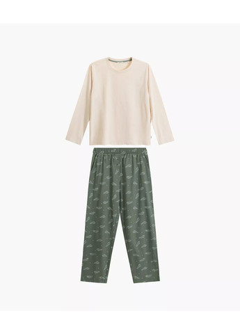 Зеленая всесезон женская пижама кофта + брюки Atlantic