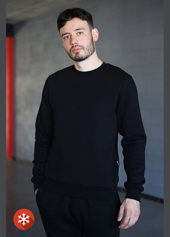 Чорний утеплений світшот robert на флісі з оленями Garne малюнок (314696405)