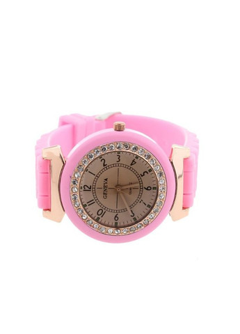 Силиконовые женские часы наручныеные для женщин кварцевые с рельефным ремешком Geneva (363021891)