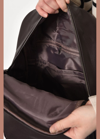 Рюкзак женский из экокожи темно-коричневого цвета Let's Shop (278761165)