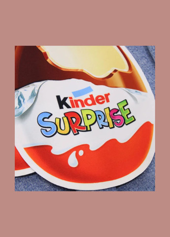 Нашивка тканевая фигурная "Kinder" яйцо (3551) No Brand (335812095)
