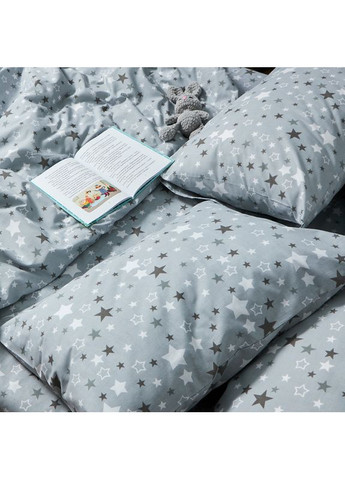 Комплект постільної білизни Бязь Gold Люкс «» Євро 200х220 наволочки 4х50х70 (MS-820006838) Moon&Star Silver Stars (356116261)