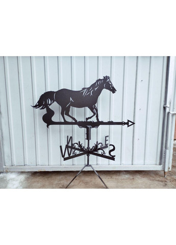 Флюгер на дом Лошадь №4 из металла 3 мм, флюгер на крышу No Brand (368896582)