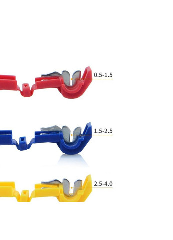 Набор обжимных клемм с изоляцией T-образные 2,5 – 4 мм для быстрого монтажа 50 шт (25 комплектов) желтый (TR050924-25) Bodasan (329443862)