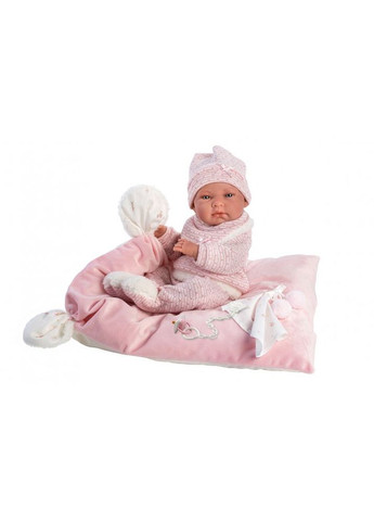 Іспанська лялька вінілова дівчинка 42 см з соскою та пледом для гри та колекції пупс Llorens (370602751)