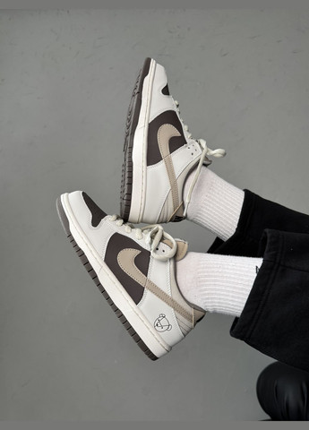 Кроссовки женские Nike SB Dunk Low Teddy Bear beige brown | Найк СБ Данк низкие бежевые коричневые No Brand бежевые демисезоны (316091176)