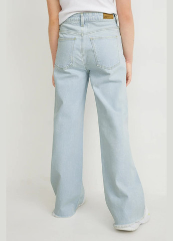 Голубые летние широкие джинсы C&A