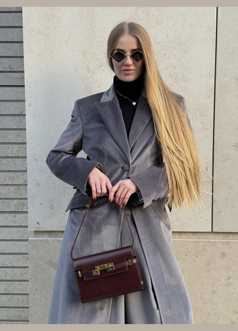 Серое Пальто Velvet серое однобортное ALNEST