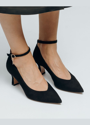 Bravo Moda Лодочки классика черные замша черный з натуральная замша, польша — всесезон (302661503)