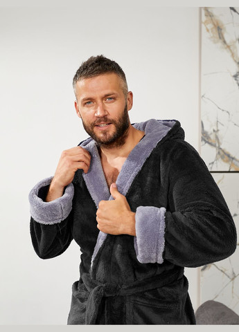 Чоловічий махровий халат з поясом та капюшоном Slazer. Tailer (302906671)