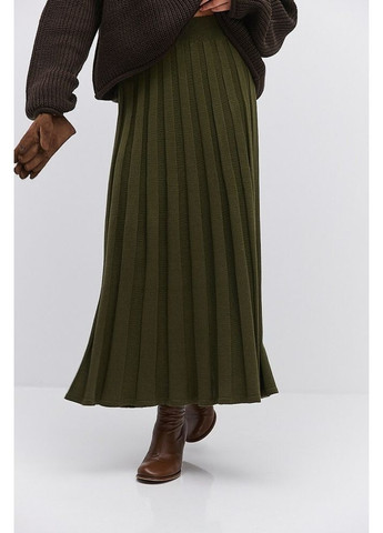 Жіноча довга в'язана спідниця з ефектом плісе MKAR102262 Arjen (368992538)
