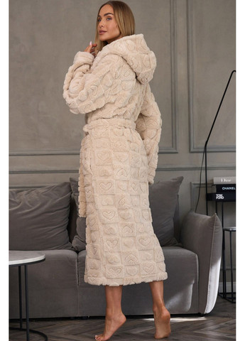 Халат женский длинный теплый с капюшоном 2554 Angora L&L (369174271)