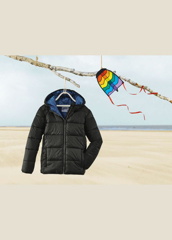 Чорна демісезонна куртка демісезонна з капюшоном для хлопчика bionic-finish® eco 378043 чорний куртка-лайнер Pepperts