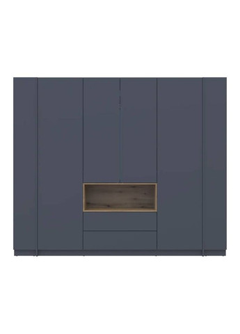 Шкаф для одежды с нишей и этажеркой Дейл Графит/Дуб Эвок 4 ДСП 234х52х220 (DRS-011727) Doros (361998888)