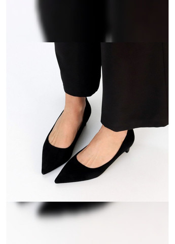 Mei De Li Туфлі жіночі еко замша чорні на низькому підборі туфлі-човники чорний з штучна замша, китай — літо (361408452)