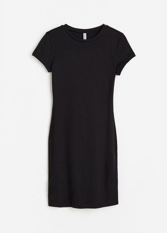 Черное повседневный платье H&M однотонное
