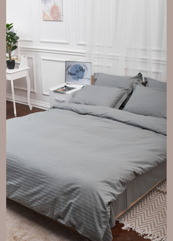Комплект постельного белья Satin Stripe «Stripe Gray» Детский 110х140 наволочки 2х50х50 (MS-830000210) Moon&Star StripeGray (293173163)