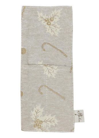 Набор новогодних чехлов для приборов Шапочки бежевые 2 ед. для сервировки стола текстильные чехлы ProDobro (369378105)