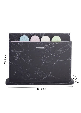 Набір Ofenbach:підставка для ножів і набір обробних дощок 4шт KM- hjk Kamille 100200 (360880115)