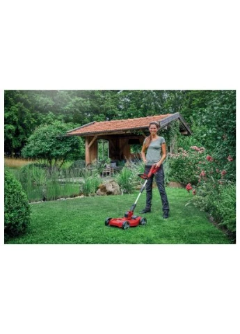 Триммер садовый GE-CT 18/28 Li TC-Solo 18V, 8500об/мин, 28см, леска и тележка, 2.15кг (без АКБ и ЗУ) (3411212) Einhell 28см, ліска, 8500об/хв, GE-CT 18/28 Li TC-Solo 18V (392613969)