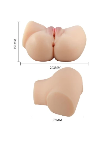 Мастурбатор вагина анус CRAZY BULL Emilia, Vibration Double holes TPR ABS Pretty Love (383082744)