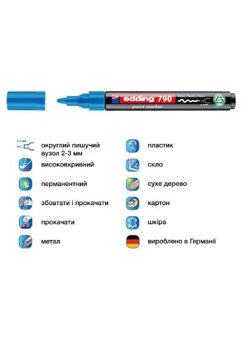 Маркер Paint e-790 2-3 мм круглий блакитний (Термін доставки до 10-ти днів!) MIC (388331052)