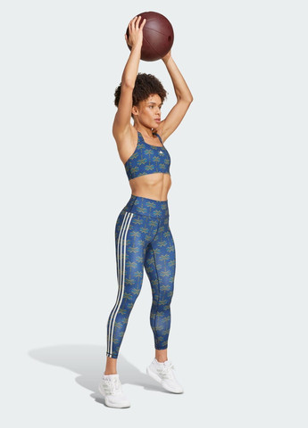 Синий бра x farm rio medium-support adidas интерлок