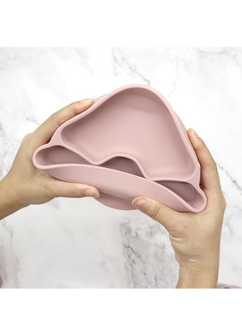 Набір силіконового дитячого посуду для прикорму на присосках із харчового силікону оливковий No Brand (362712335)