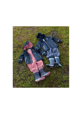 Куртка-дощовик на флісовій підкладці для дівчинки 378004 темно-синій Lupilu (263428701)