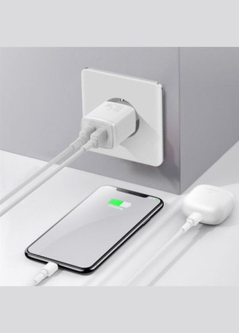 Зарядний пристрій Baseus compact charger 2u white (268147365)