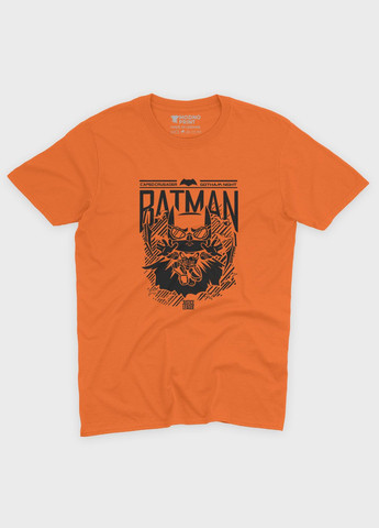 Оранжевая демисезонная футболка для мальчика с принтом супергероя - бэтмен (ts001-1-ora-006-003-041-b) Modno