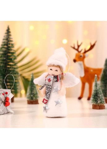 Різдвяна іграшка прикраса на ялинку ангелик білий (TA0142_2) No Brand (369150681)