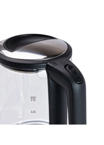 Электрочайник SK-09013 стеклянный/металлический дисковый чайник 2.5л 2200Вт Черный Sokany (316219974)