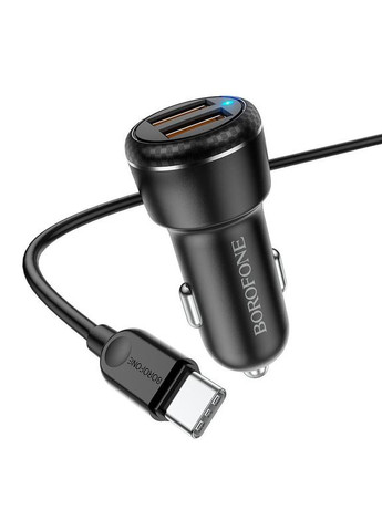 Автомобильное зарядное устройство BZ17 Core QC3.0 Type C 1 m 2 USB 18W Borofone (340131836)