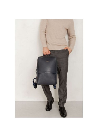 Рюкзак чоловічий шкіряний Foster 1.0 Темно-синій BlankNote (301871485)