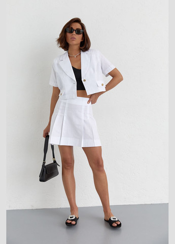 Костюм зі спідницею плісе і коротким жакетом Liton (296658513)