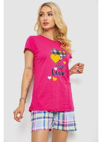 Малинова всесезон піжама жіноча з принтом,, 243r3250 Ager