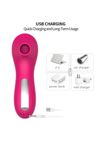 Вакуумний стимулятор клітора USB Симулятор орального сексу Вакуумно-хвильовий масажер (R-0281AA-VS) No Brand (302805162)